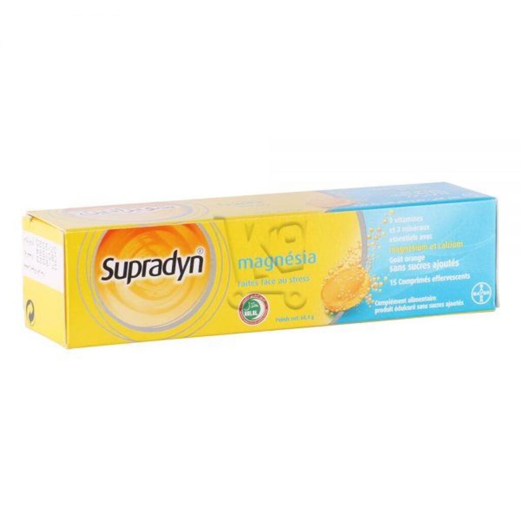 Supradyn Magnésia Effervescent 15 Comprimés سوبرادين مغنيسيا فوارة 15 قرص
